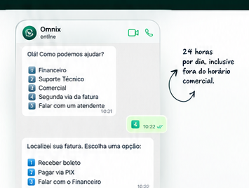 Robô e atendente humano